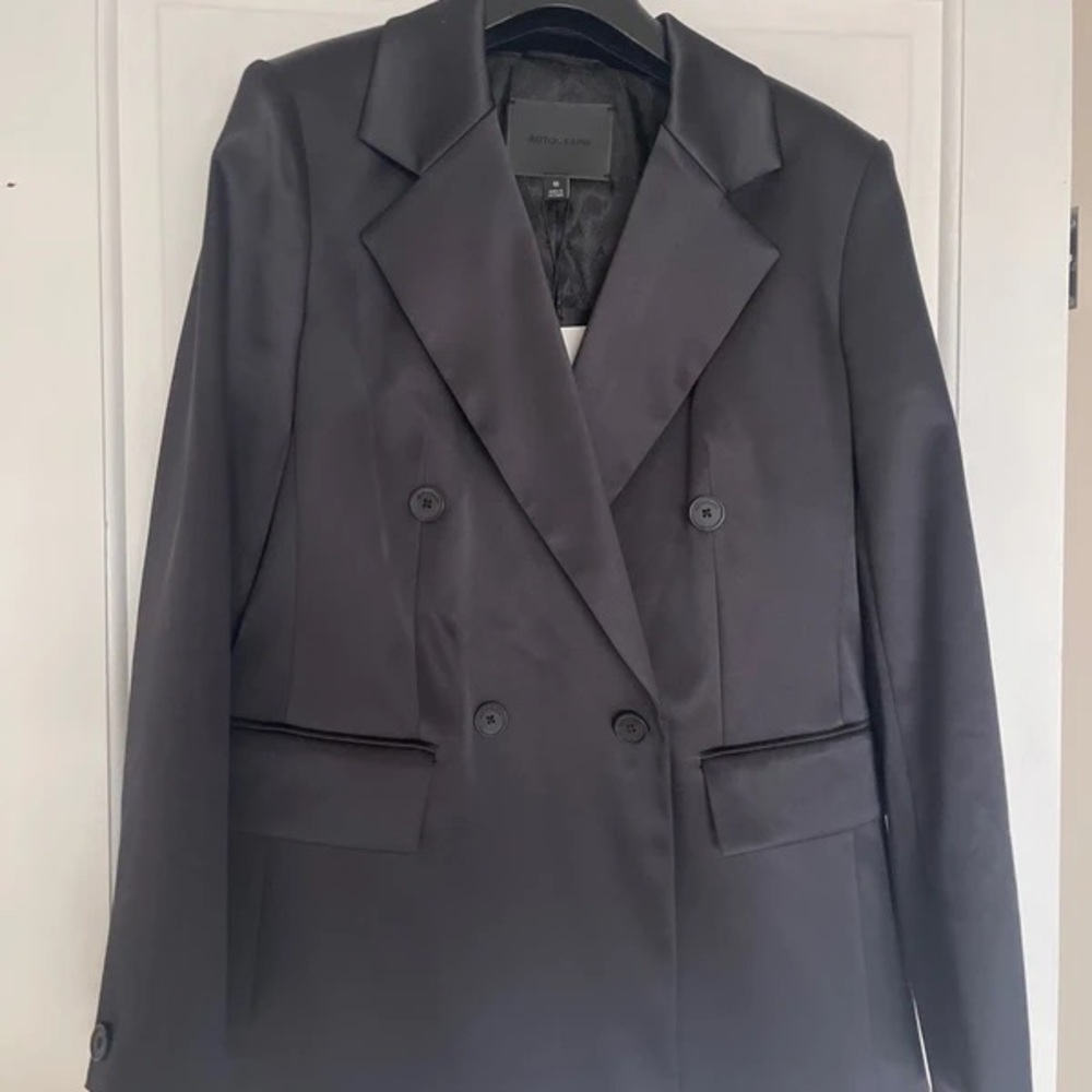 Autograph Slate Double-Breasted Blazer
